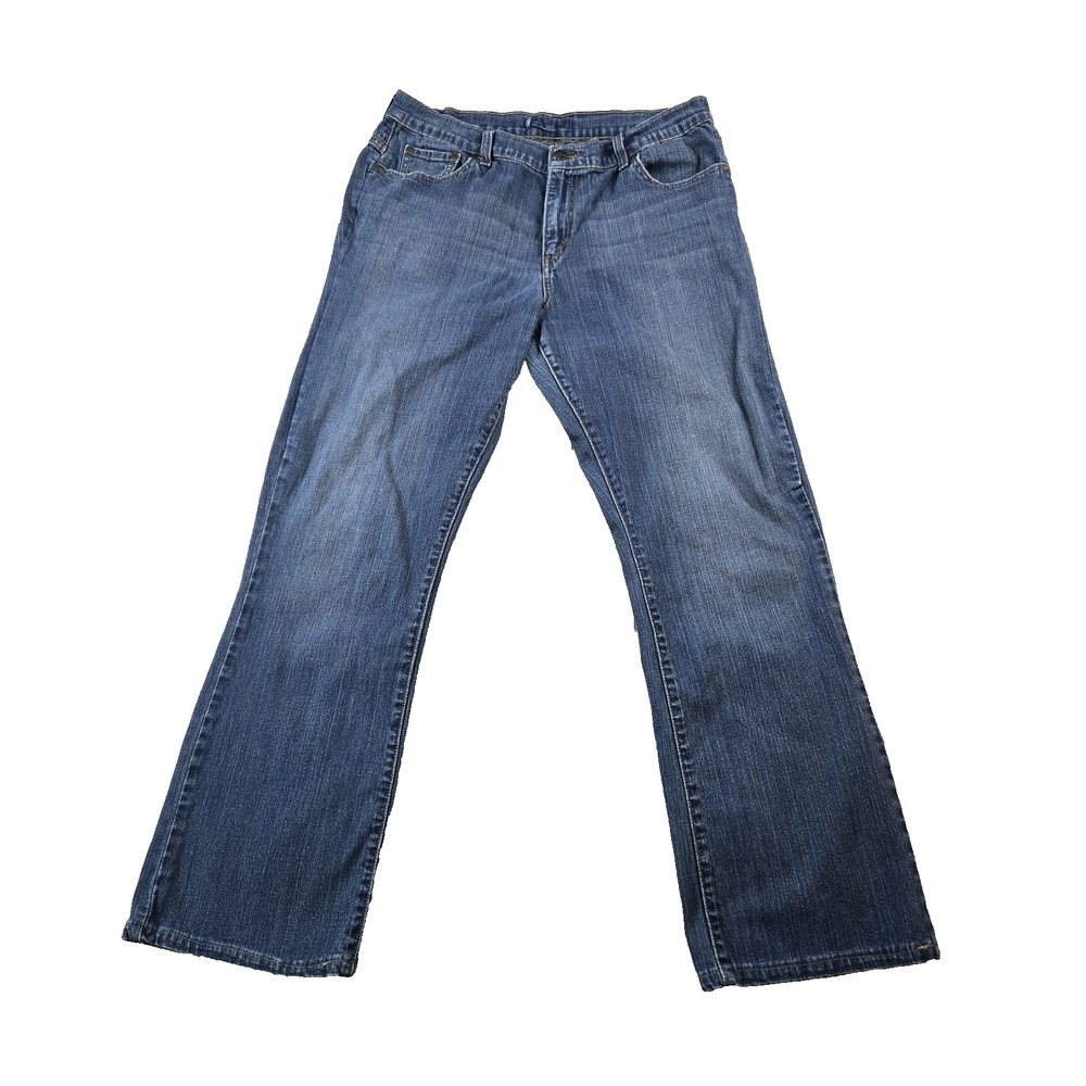 Levi's Women's Denim Straight Leg Jeans Stretch Mid Rise 33" X 31" 14 Long